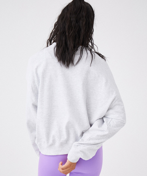 XEXYMIX（ゼクシィミックス）の「【XEXYMIX】XXMX デイリーコットン 長袖 トレーナー（スウェット・レディース・ライトグレー/ブラック/ピンク・FREE）」の8枚目の写真