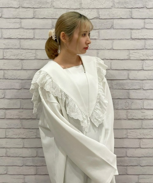 プ*)様 Candy Stripper セーラー襟長袖ワンピースＭ　キャンディス Candy Stripper（キャンディストリッパー）の「RIBBON SAILOR