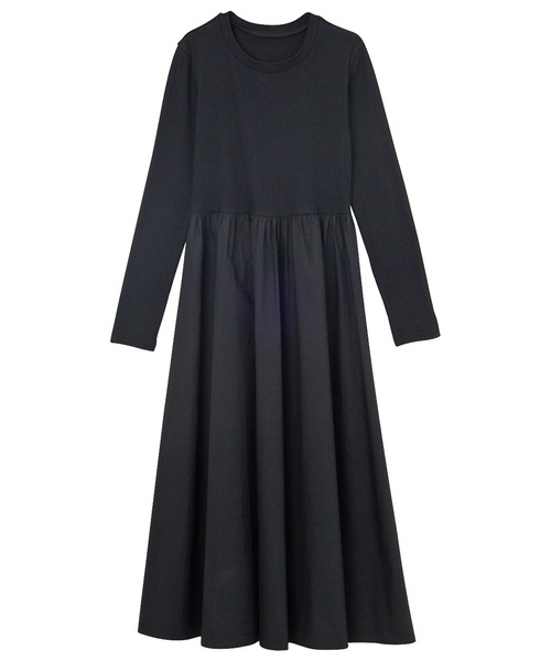 GeeRA(ジーラ)の「異素材切替ドッキングワンピース(ワンピース・レディース・その他/ブラック・LARGE/MEDIUM)」の10枚目の写真