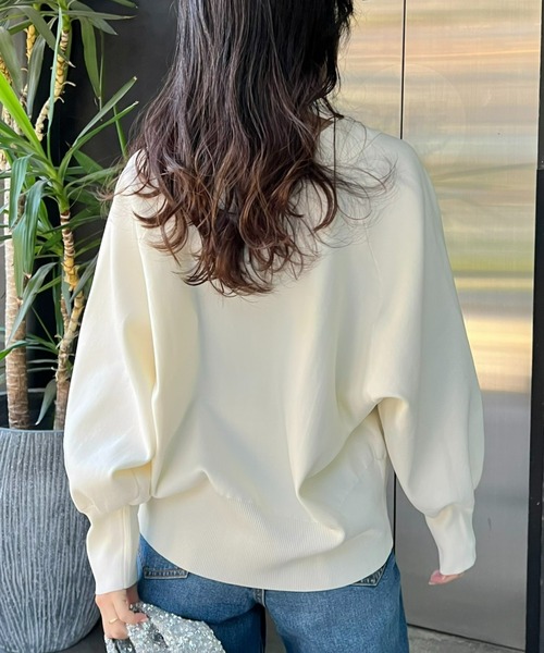 CIAOPANIC TYPY(チャオパニックティピー)の「【洗える】軽ニットカラーカーデ(カーディガン/ボレロ・レディース・ホワイト/グリーン/ピンク/イエロー/オレンジ/ブラック/ブルー・ONE SIZE)」の12枚目の写真