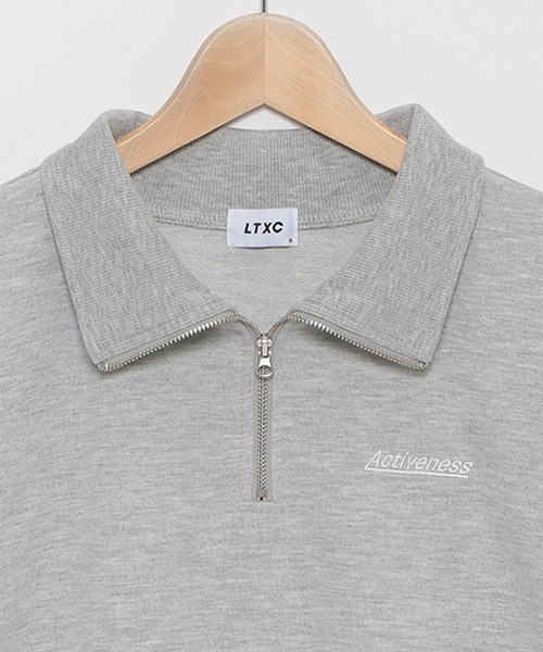 LOVETOXIC（ラブトキシック）の「【LTXC】【吸水速乾】バイカラーハーフzip（パーカー・キッズ・オフホワイト/ブラック/トップグレー・S/M/L/LL）」の9枚目の写真