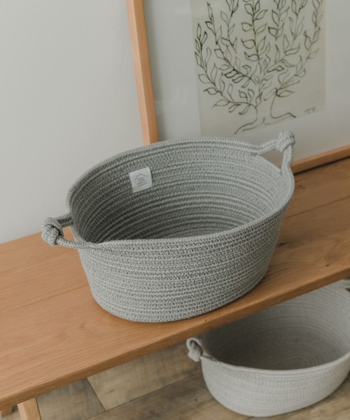 URBAN RESEARCH DOORS(アーバンリサーチドアーズ)の「DOORS LIVING PRODUCTS コットンロープバスケット M(インテリア雑貨・レディース・ホワイト系その他/グレー系その他・MEDIUM)」の3枚目の写真