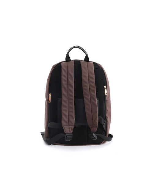 COOCO（クーコ）の「ポリエステル×フェイクレザー　10ポケットリュックサック/A4・13inPC対応（バックパック/リュック・レディース・ライトグレー/マスタード/ブラック/カーキ/モカ・9）」の12枚目の写真