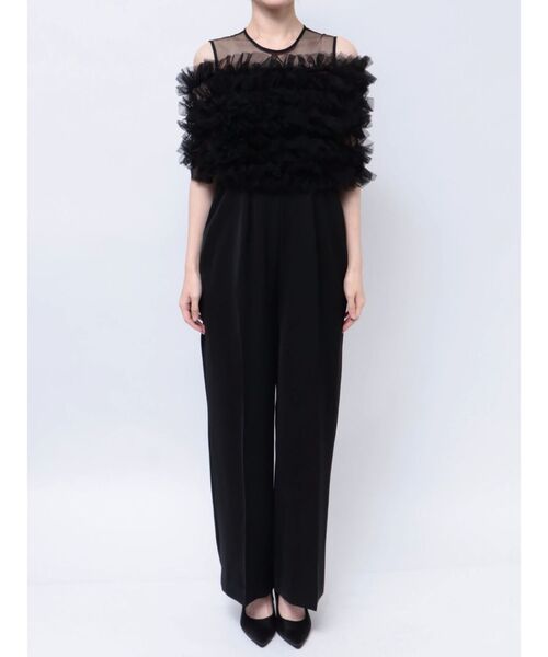 LAGUNAMOON（ラグナムーン）の「LADYチュールオフショルパンツドレス（パンツドレス・レディース・ブラック/チャコールグレー・SMALL/MEDIUM）」の9枚目の写真