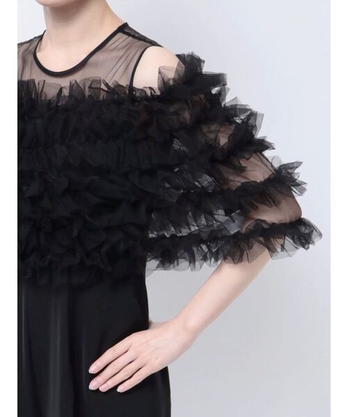 LAGUNAMOON（ラグナムーン）の「LADYチュールオフショルパンツドレス（パンツドレス・レディース・ブラック/チャコールグレー・SMALL/MEDIUM）」の13枚目の写真