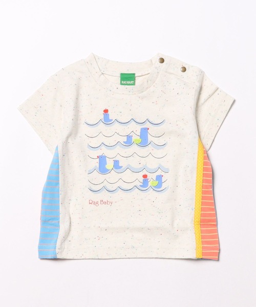RAGMART（ラグマート）の「ベビープリントTシャツ（Tシャツ/カットソー・キッズ・グリーン/イエロー/オフホワイト・80ｃｍ/90cm/70cm）」の4枚目の写真