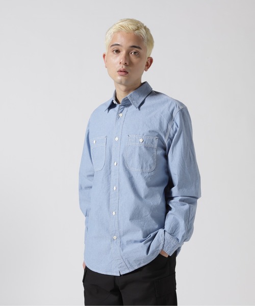 AVIREX（アヴィレックス）の「《DAILY/デイリー》BASIC CHAMBRAY LONG SLEEVE SHIRT / 長袖 ベーシック シャンブレー シャツ / AVIREX / アヴィレックス（シャツ/ブラウス・メンズ・ネイビー/ブルー・XL/M/L/2XL）」の16枚目の写真