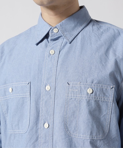 AVIREX（アヴィレックス）の「《DAILY/デイリー》BASIC CHAMBRAY LONG SLEEVE SHIRT / 長袖 ベーシック シャンブレー シャツ / AVIREX / アヴィレックス（シャツ/ブラウス・メンズ・ネイビー/ブルー・XL/M/L/2XL）」の19枚目の写真