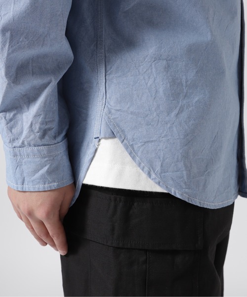 AVIREX（アヴィレックス）の「《DAILY/デイリー》BASIC CHAMBRAY LONG SLEEVE SHIRT / 長袖 ベーシック シャンブレー シャツ / AVIREX / アヴィレックス（シャツ/ブラウス・メンズ・ネイビー/ブルー・XL/M/L/2XL）」の20枚目の写真