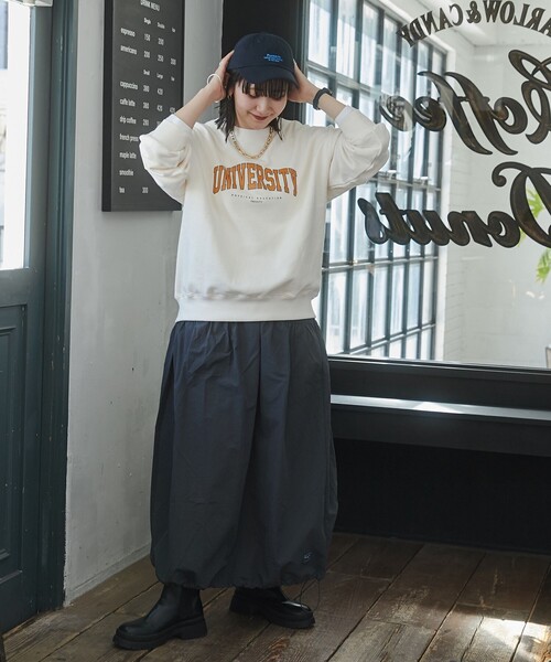 coen（コーエン）の「カレッジロゴプリントスウェット（Tシャツ/カットソー・レディース・ケリーグリーン/オフホワイト/グレー・FREE）」の6枚目の写真