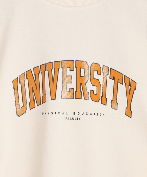 coen（コーエン）の「カレッジロゴプリントスウェット（Tシャツ/カットソー・レディース・ケリーグリーン/オフホワイト/グレー・FREE）」の8枚目の写真