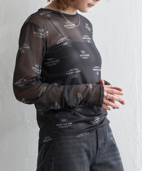 notch.(ノッチ)の「ロゴパワーメッシュT(Tシャツ/カットソー・レディース・ブラック/ライトグレー/オフホワイト・M)」の9枚目の写真