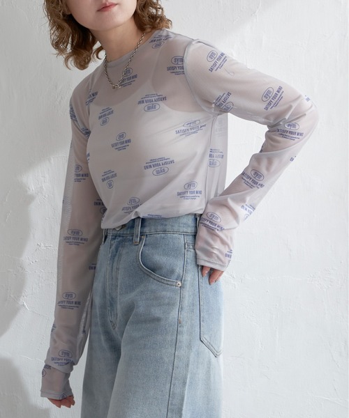 notch.(ノッチ)の「ロゴパワーメッシュT(Tシャツ/カットソー・レディース・ブラック/ライトグレー/オフホワイト・M)」の14枚目の写真