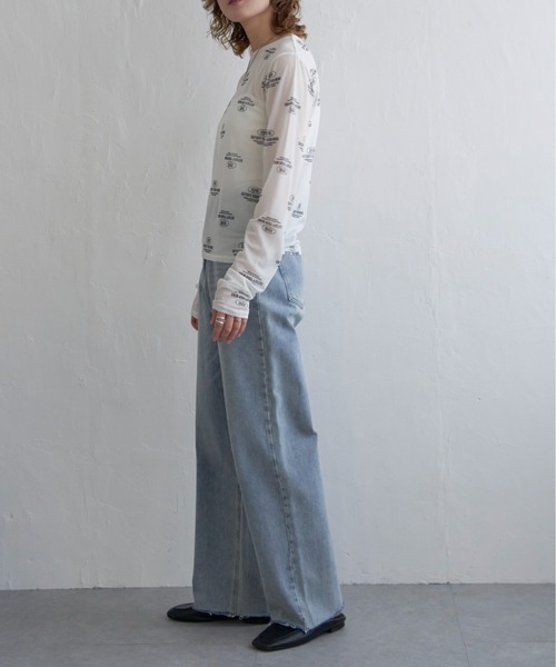 notch.(ノッチ)の「ロゴパワーメッシュT(Tシャツ/カットソー・レディース・ブラック/ライトグレー/オフホワイト・M)」の8枚目の写真