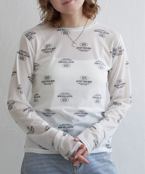 notch.(ノッチ)の「ロゴパワーメッシュT(Tシャツ/カットソー・レディース・ブラック/ライトグレー/オフホワイト・M)」の5枚目の写真