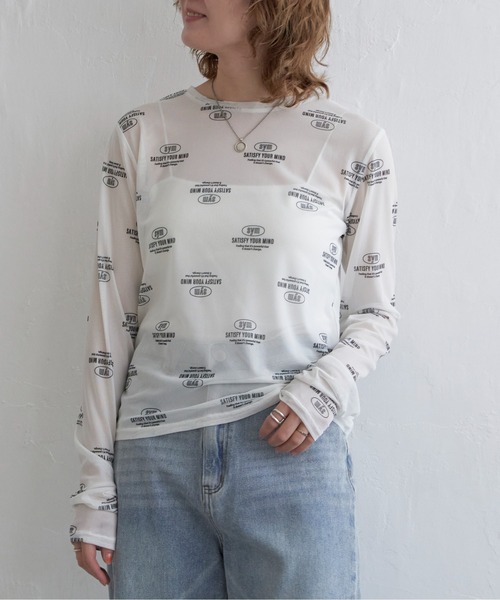 notch.(ノッチ)の「ロゴパワーメッシュT(Tシャツ/カットソー・レディース・ブラック/ライトグレー/オフホワイト・M)」の6枚目の写真