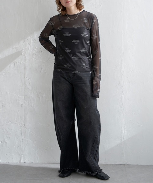 notch.(ノッチ)の「ロゴパワーメッシュT(Tシャツ/カットソー・レディース・ブラック/ライトグレー/オフホワイト・M)」の11枚目の写真