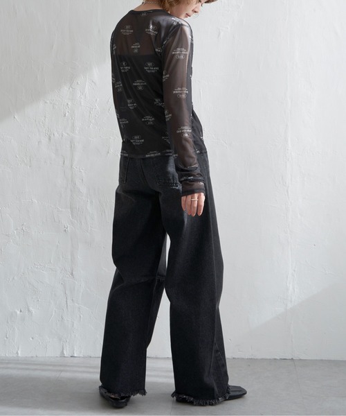 notch.(ノッチ)の「ロゴパワーメッシュT(Tシャツ/カットソー・レディース・ブラック/ライトグレー/オフホワイト・M)」の12枚目の写真