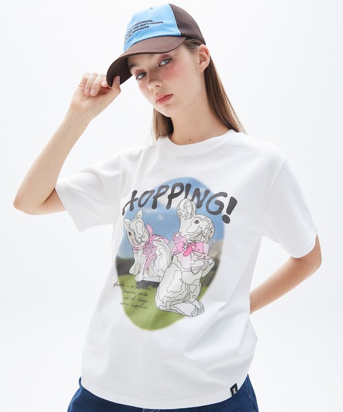★TWICE着用BRAND★LUV IS TRUE★PY HOPPING RABBIT TEE ☆TWICE着用BRAND☆LUV IS TRUE☆PY HOPPING RABBIT TEE (LUV IS