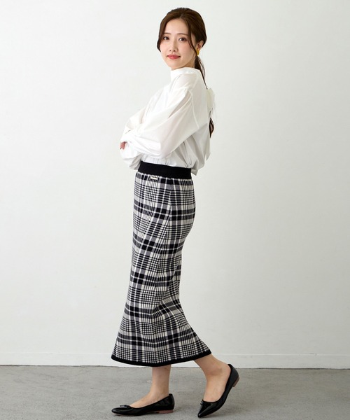 NICOLE white（ニコルホワイト）の「チェック柄ロングタイトスカート（スカート・レディース・その他1/その他2・FREE）」の14枚目の写真