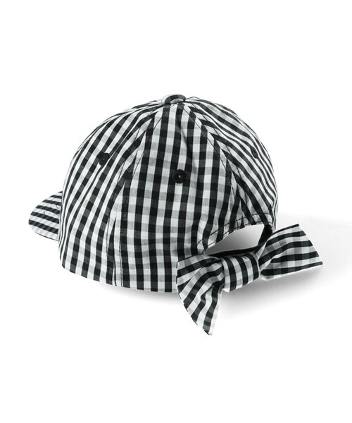 BRANSHES(ブランシェス)の「バックリボンキャップ(キャップ・キッズ・ラベンダー/ブラック/アイボリー・M/S/L)」の1枚目の写真
