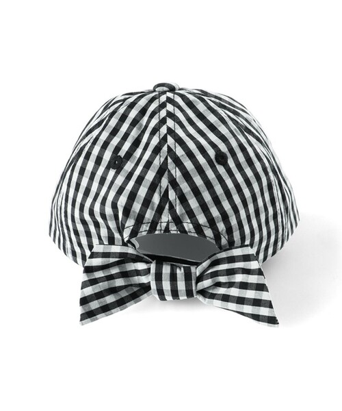 BRANSHES(ブランシェス)の「バックリボンキャップ(キャップ・キッズ・ラベンダー/ブラック/アイボリー・M/S/L)」の4枚目の写真