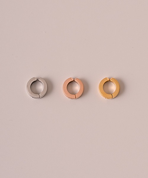 muku（ムク）の「金属アレルギー対応　ミニフープイヤリング/サージカルステンレス/316L（イヤリング・レディース・ゴールド/シャンパン/シルバー・FREE）」の3枚目の写真