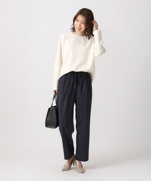 DRESKIP（ドレスキップ）の「◆オンにもオフにも 上品で軽やかに なめらかタッチダンボールトップス（Tシャツ/カットソー・レディース・ライトブルー/ブラック/ライトベージュ/ライトイエロー系・02/03/04）」の13枚目の写真