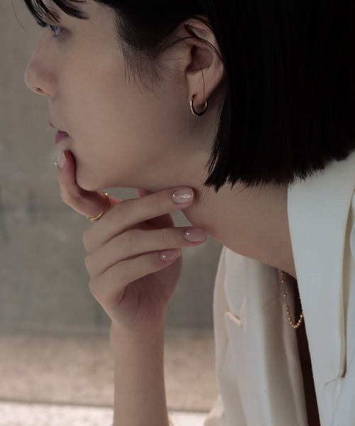 bonu.(ボヌ)の「【silver925】フープピアス/小(ピアス(両耳用)・レディース・シルバー/ゴールド・FREE)」の1枚目の写真