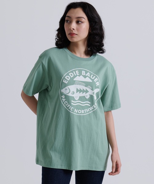 Eddie Bauer(エディーバウアー)の「グラフィック プリントTシャツ(Tシャツ/カットソー・メンズ・コバルトブルー/ネイビー/ホワイト系その他/ホワイト系その他3/ブラック系その他2/ブラック系その他/ホワイト系その他2/ホワイト系その他4/ライトグリーン/サーモンピンク・XL/XXL/XS/M/L/S)」の16枚目の写真