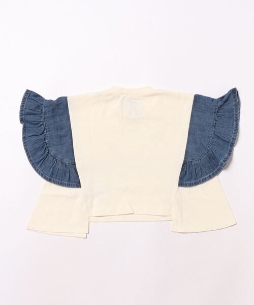 Ocean&Ground（オーシャン&グラウンド）の「レーススリーブリメイクTシャツ（80～140cm）（Tシャツ/カットソー・キッズ・グレー/ブラック/ホワイト/キナリ・80/90/95/100/110/120/130/140）」の16枚目の写真