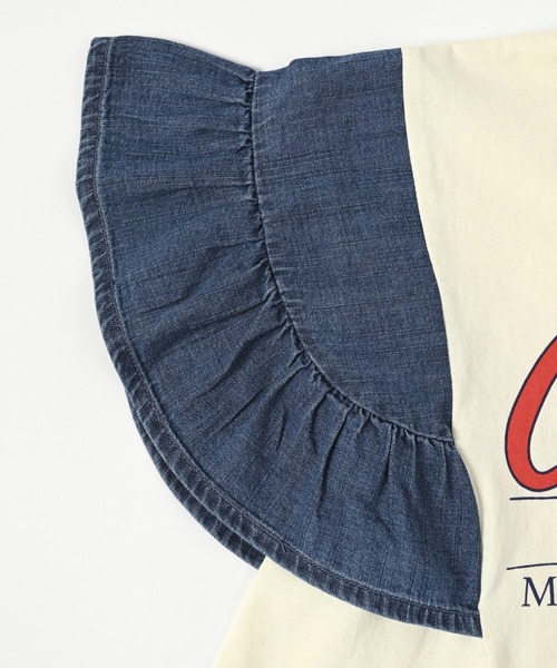 Ocean&Ground（オーシャン&グラウンド）の「レーススリーブリメイクTシャツ（80～140cm）（Tシャツ/カットソー・キッズ・グレー/ブラック/ホワイト/キナリ・80/90/95/100/110/120/130/140）」の11枚目の写真