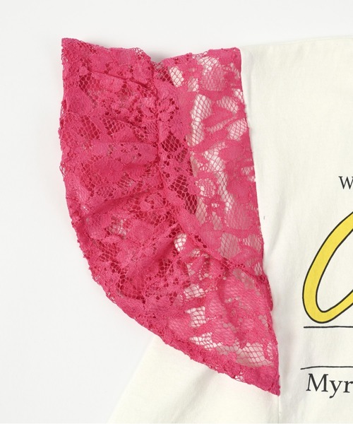 Ocean&Ground（オーシャン&グラウンド）の「レーススリーブリメイクTシャツ（80～140cm）（Tシャツ/カットソー・キッズ・グレー/ブラック/ホワイト/キナリ・80/90/95/100/110/120/130/140）」の14枚目の写真