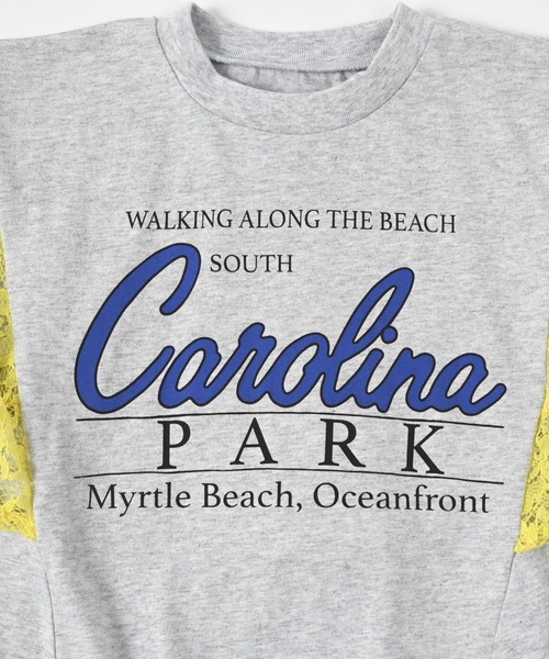 Ocean&Ground（オーシャン&グラウンド）の「レーススリーブリメイクTシャツ（80～140cm）（Tシャツ/カットソー・キッズ・グレー/ブラック/ホワイト/キナリ・80/90/95/100/110/120/130/140）」の15枚目の写真