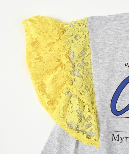 Ocean&Ground（オーシャン&グラウンド）の「レーススリーブリメイクTシャツ（80～140cm）（Tシャツ/カットソー・キッズ・グレー/ブラック/ホワイト/キナリ・80/90/95/100/110/120/130/140）」の5枚目の写真