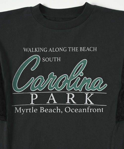 Ocean&Ground（オーシャン&グラウンド）の「レーススリーブリメイクTシャツ（80～140cm）（Tシャツ/カットソー・キッズ・グレー/ブラック/ホワイト/キナリ・80/90/95/100/110/120/130/140）」の6枚目の写真