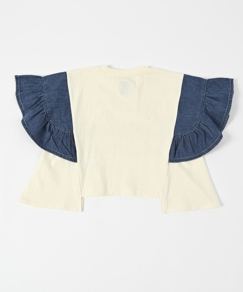 Ocean&Ground（オーシャン&グラウンド）の「レーススリーブリメイクTシャツ（80～140cm）（Tシャツ/カットソー・キッズ・グレー/ブラック/ホワイト/キナリ・80/90/95/100/110/120/130/140）」の17枚目の写真