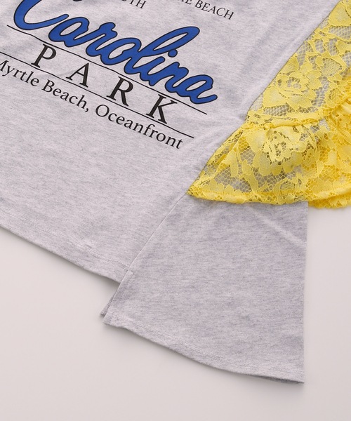 Ocean&Ground（オーシャン&グラウンド）の「レーススリーブリメイクTシャツ（80～140cm）（Tシャツ/カットソー・キッズ・グレー/ブラック/ホワイト/キナリ・80/90/95/100/110/120/130/140）」の20枚目の写真