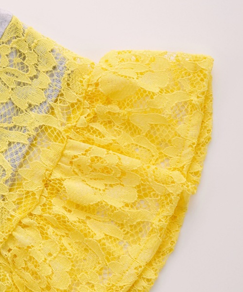 Ocean&Ground（オーシャン&グラウンド）の「レーススリーブリメイクTシャツ（80～140cm）（Tシャツ/カットソー・キッズ・グレー/ブラック/ホワイト/キナリ・80/90/95/100/110/120/130/140）」の22枚目の写真