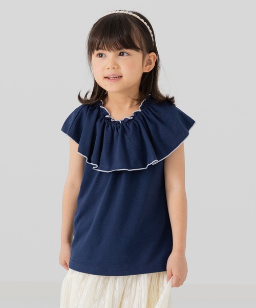 セール】襟フリル Tシャツ（Tシャツ/カットソー）｜chil2