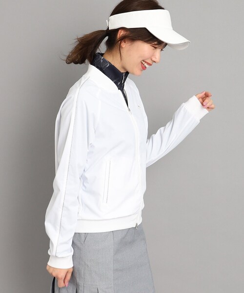 adabat（アダバット）の「◆背中メッシュ 異素材組み合わせ ライトアウター（ブルゾン・レディース・ホワイト/ネイビー・42/40/38）」の19枚目の写真