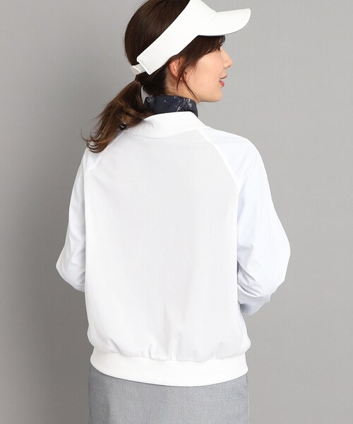 adabat（アダバット）の「◆背中メッシュ 異素材組み合わせ ライトアウター（ブルゾン・レディース・ホワイト/ネイビー・42/40/38）」の20枚目の写真