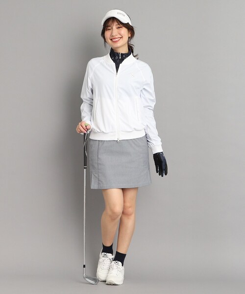 adabat（アダバット）の「◆背中メッシュ 異素材組み合わせ ライトアウター（ブルゾン・レディース・ホワイト/ネイビー・42/40/38）」の21枚目の写真