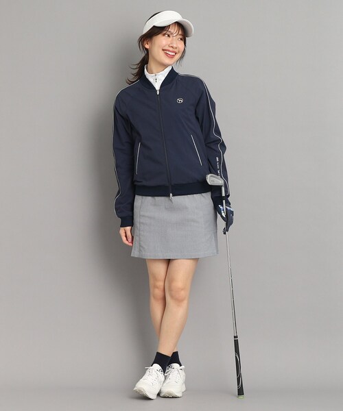 adabat（アダバット）の「◆背中メッシュ 異素材組み合わせ ライトアウター（ブルゾン・レディース・ホワイト/ネイビー・42/40/38）」の16枚目の写真