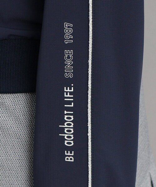 adabat（アダバット）の「◆背中メッシュ 異素材組み合わせ ライトアウター（ブルゾン・レディース・ホワイト/ネイビー・42/40/38）」の6枚目の写真