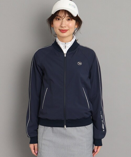 adabat（アダバット）の「◆背中メッシュ 異素材組み合わせ ライトアウター（ブルゾン・レディース・ホワイト/ネイビー・42/40/38）」の8枚目の写真