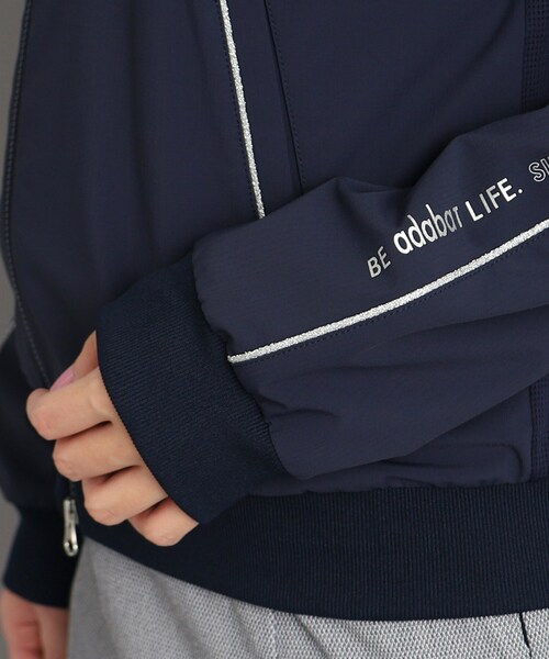 adabat（アダバット）の「◆背中メッシュ 異素材組み合わせ ライトアウター（ブルゾン・レディース・ホワイト/ネイビー・42/40/38）」の3枚目の写真