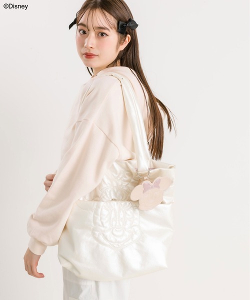 Disney(ディズニー)の「Disneyトートバッグ 1041180130(トートバッグ・レディース・ブラック/シルバー/ホワイト/ピンク・FREE)」の10枚目の写真