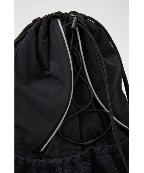 SLY(スライ)の「SPORTY DETAIL KNAPSACK スポーティ ディテール ナップサック(バックパック/リュック・レディース・ブラック/シルバー・FREE)」の9枚目の写真