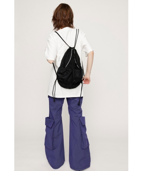 SLY(スライ)の「SPORTY DETAIL KNAPSACK スポーティ ディテール ナップサック(バックパック/リュック・レディース・ブラック/シルバー・FREE)」の16枚目の写真